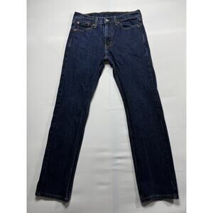 Levi's 513 Men's Slim Straight Leg Dark Blue Denim Jeans - Size 28x30 (28x29)